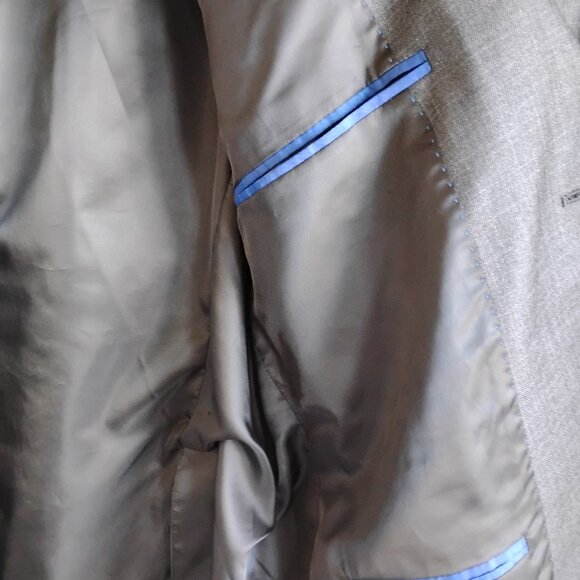 Men's Kenneth Cole Reaction Techni-Cole 2 Pc Suit Gray 44R Pants 37W 28.5 Inseam - Picture 3 of 11